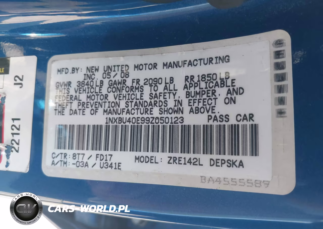 2009 Toyota Corolla S VIN:1NXBU40E99Z050123 - 9