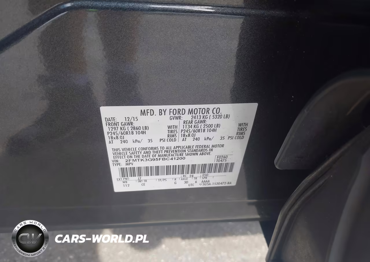 2015 Ford Edge Se VIN:2FMTK3G95FBC41200 - 9