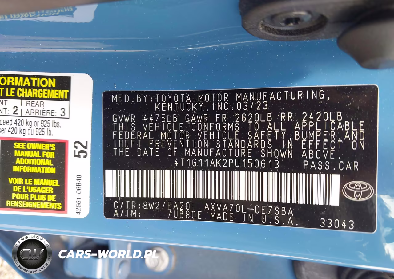 2023 Toyota Camry Se VIN:4T1G11AK2PU150613 - 9