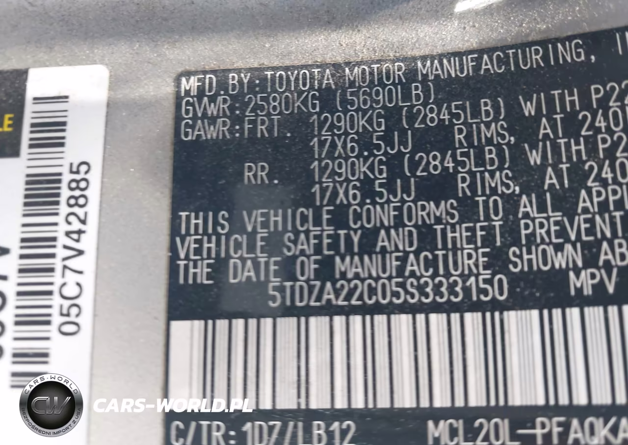 2005 Toyota Sienna Xle VIN:5TDZA22C05S333150 - 9