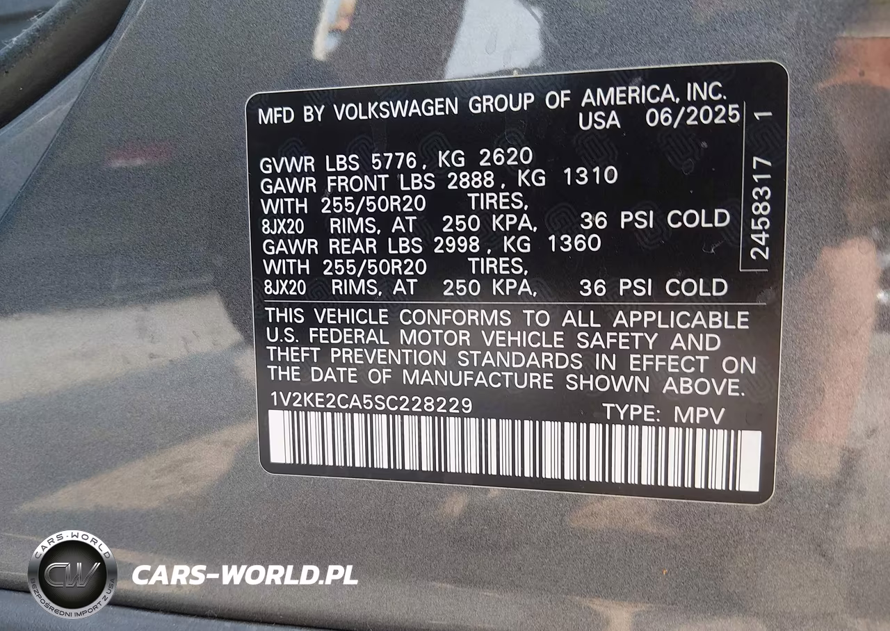 2025 Volkswagen Atlas Cross Sport 2.0T Se W-Technology VIN:1V2KE2CA5SC228229 - 9