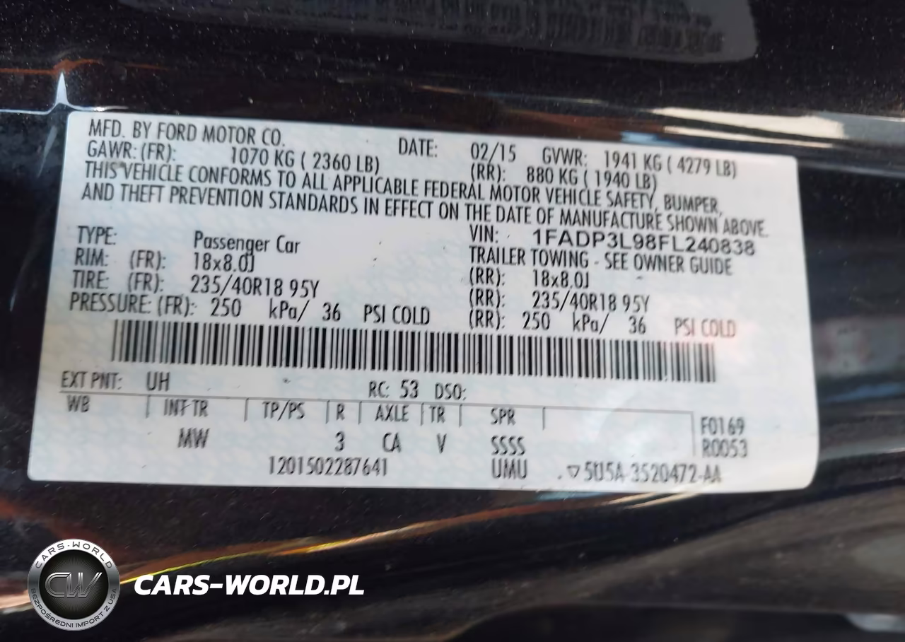 2015 Ford Focus St VIN:1FADP3L98FL240838 - 9