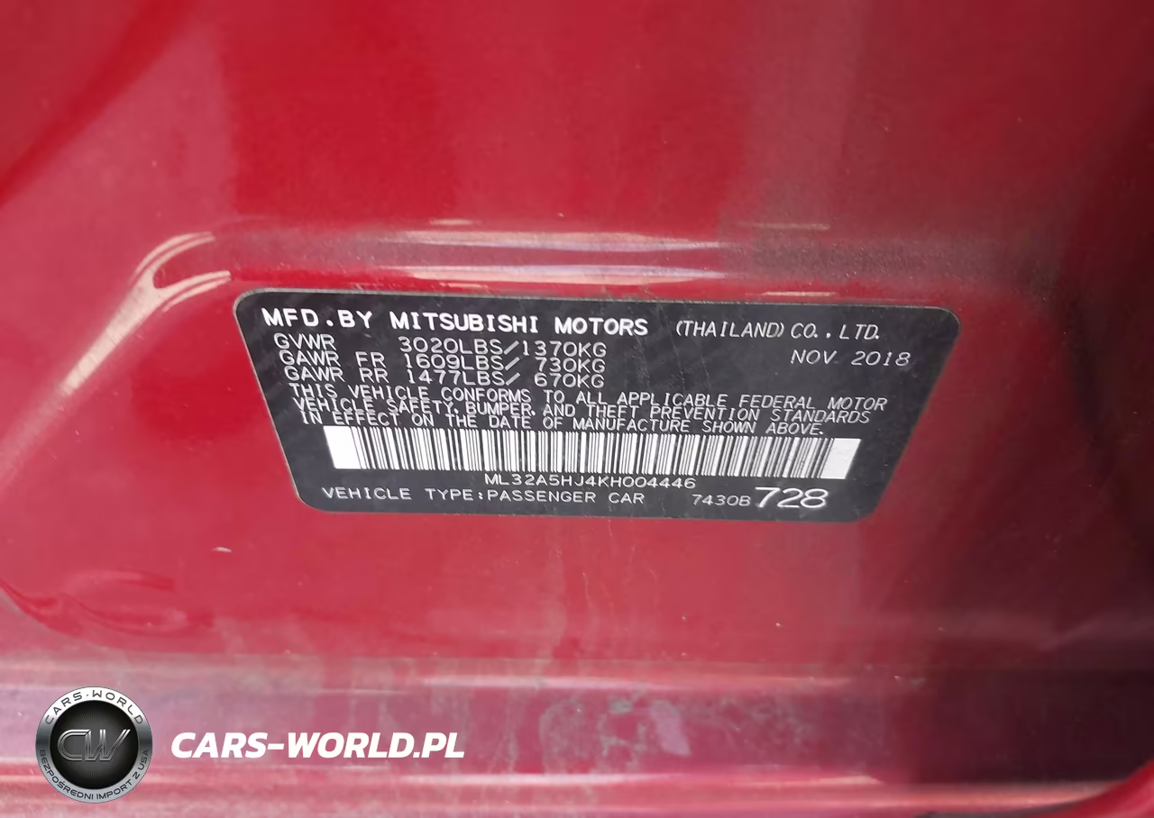 2019 Mitsubishi Mirage Le VIN:ML32A5HJ4KH004446 - 9