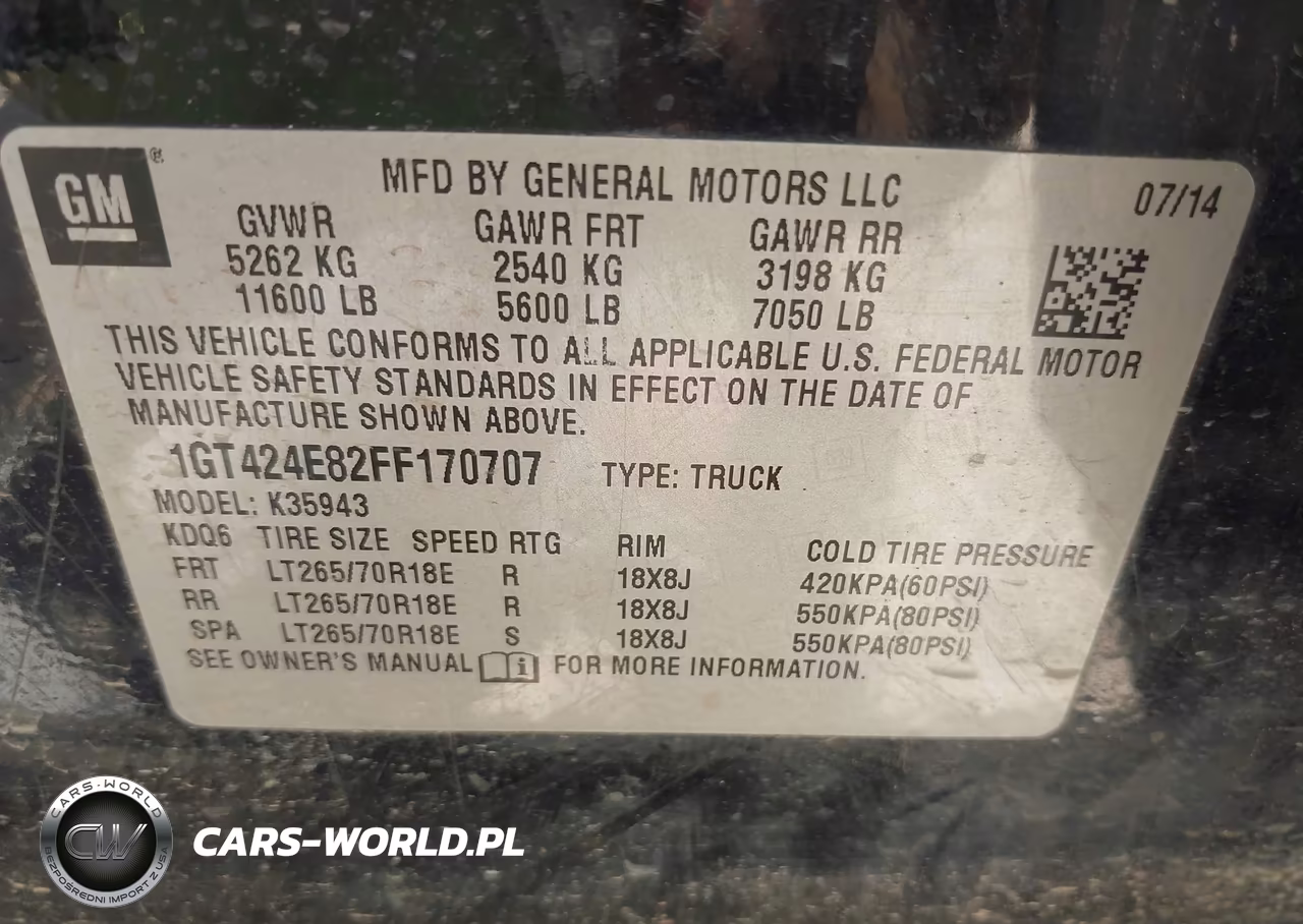 2015 GMC Sierra 3500Hd Denali VIN:1GT424E82FF170707 - 8