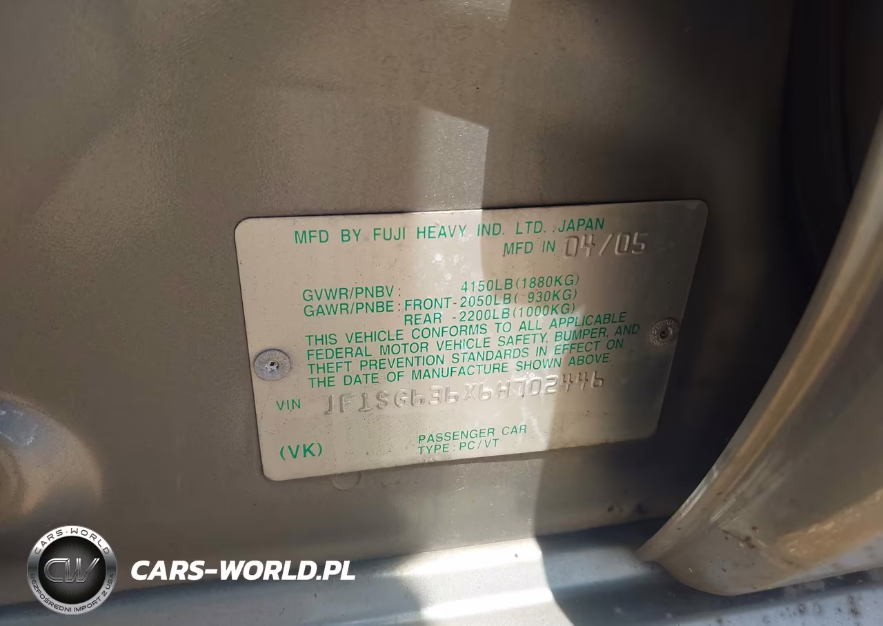 2006 Subaru Forester 2.5X VIN:JF1SG636X6H702446 - 9