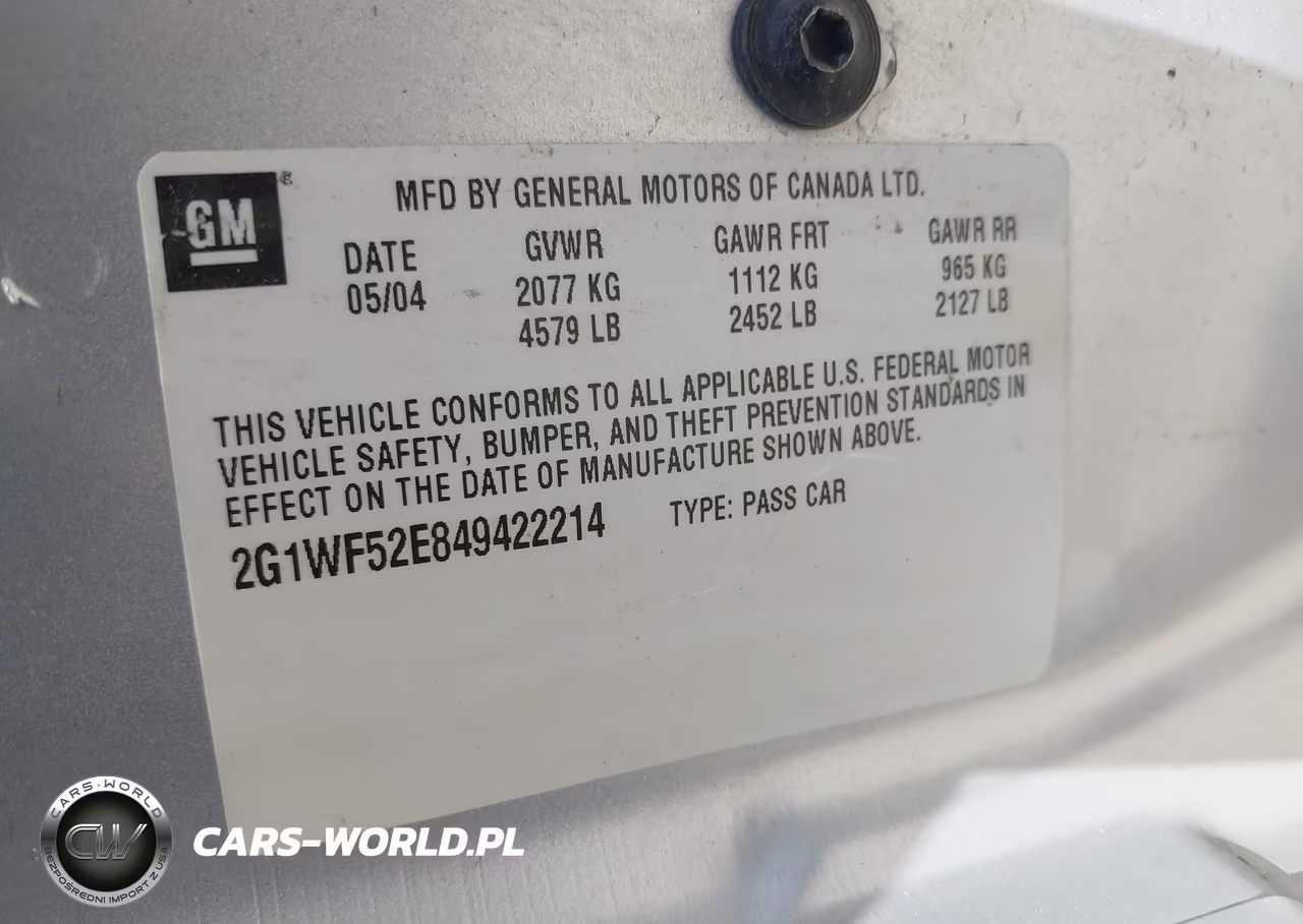 2004 Chevrolet Impala VIN:2G1WF52E849422214 - 9