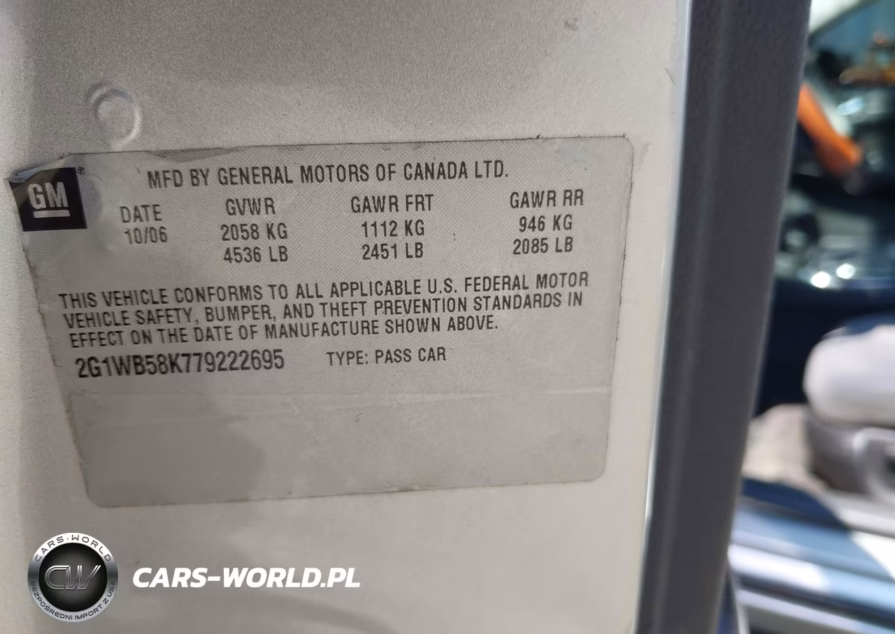 2007 Chevrolet Impala Ls VIN:2G1WB58K779222695 - 9