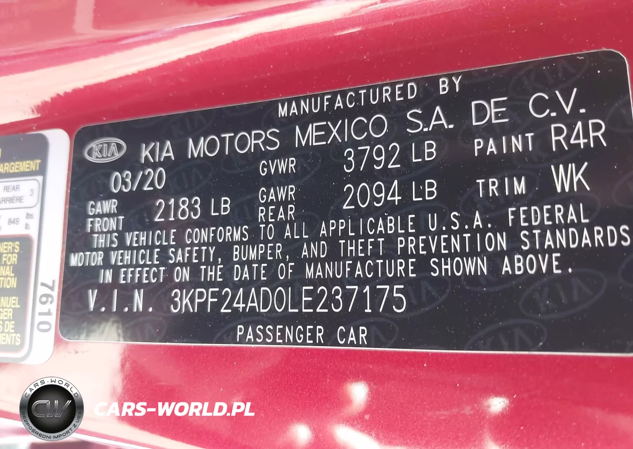 2020 Kia Forte Lxs VIN:3KPF24AD0LE237175 - 9