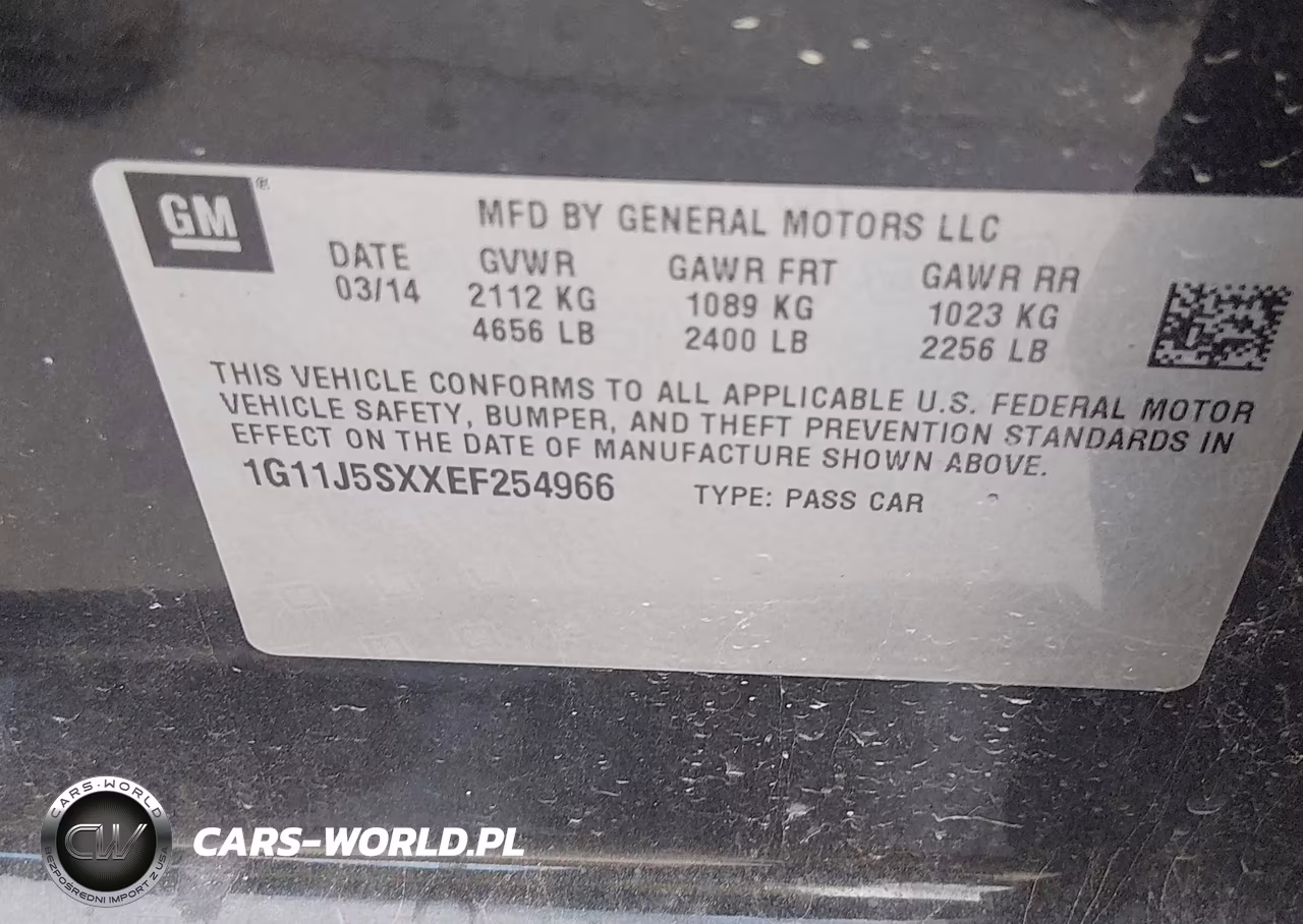 2014 Chevrolet Malibu 2Lz VIN:1G11J5SXXEF254966 - 9