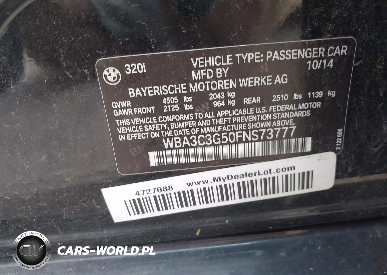 2015 BMW 320I xDrive VIN:WBA3C3G50FNS73777 - 9