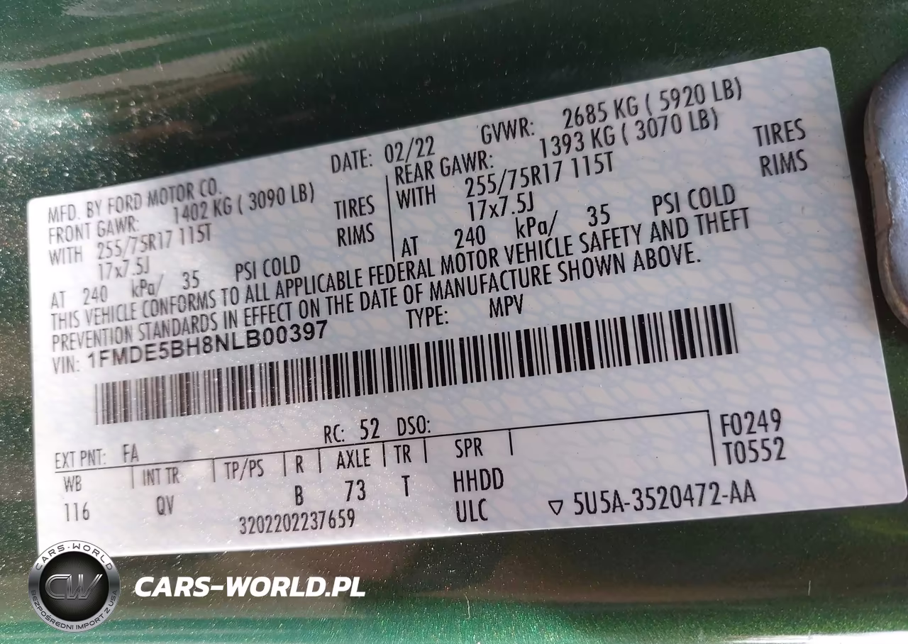 2022 Ford Bronco Big Bend VIN:1FMDE5BH8NLB00397 - 9
