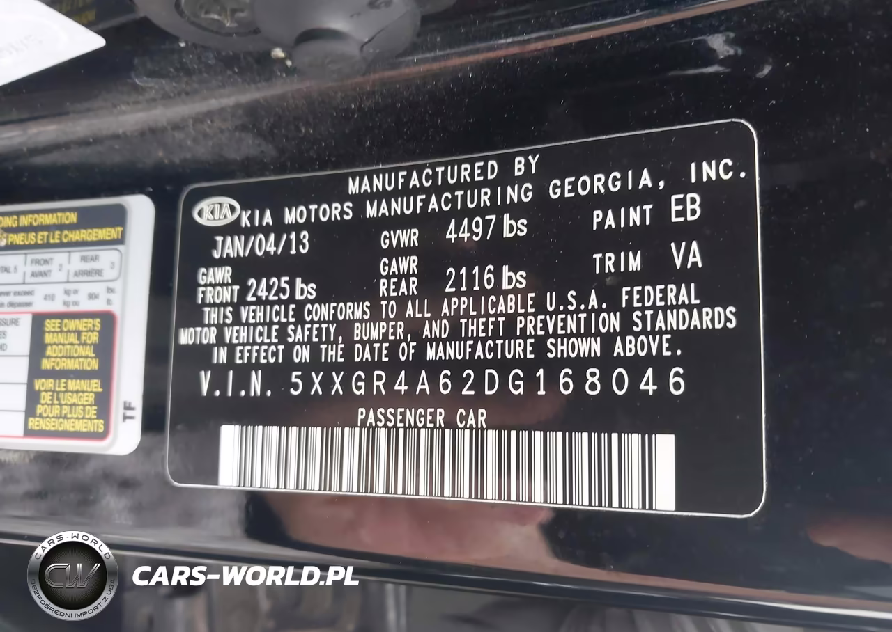 2013 Kia Optima Sx VIN:5XXGR4A62DG168046 - 9