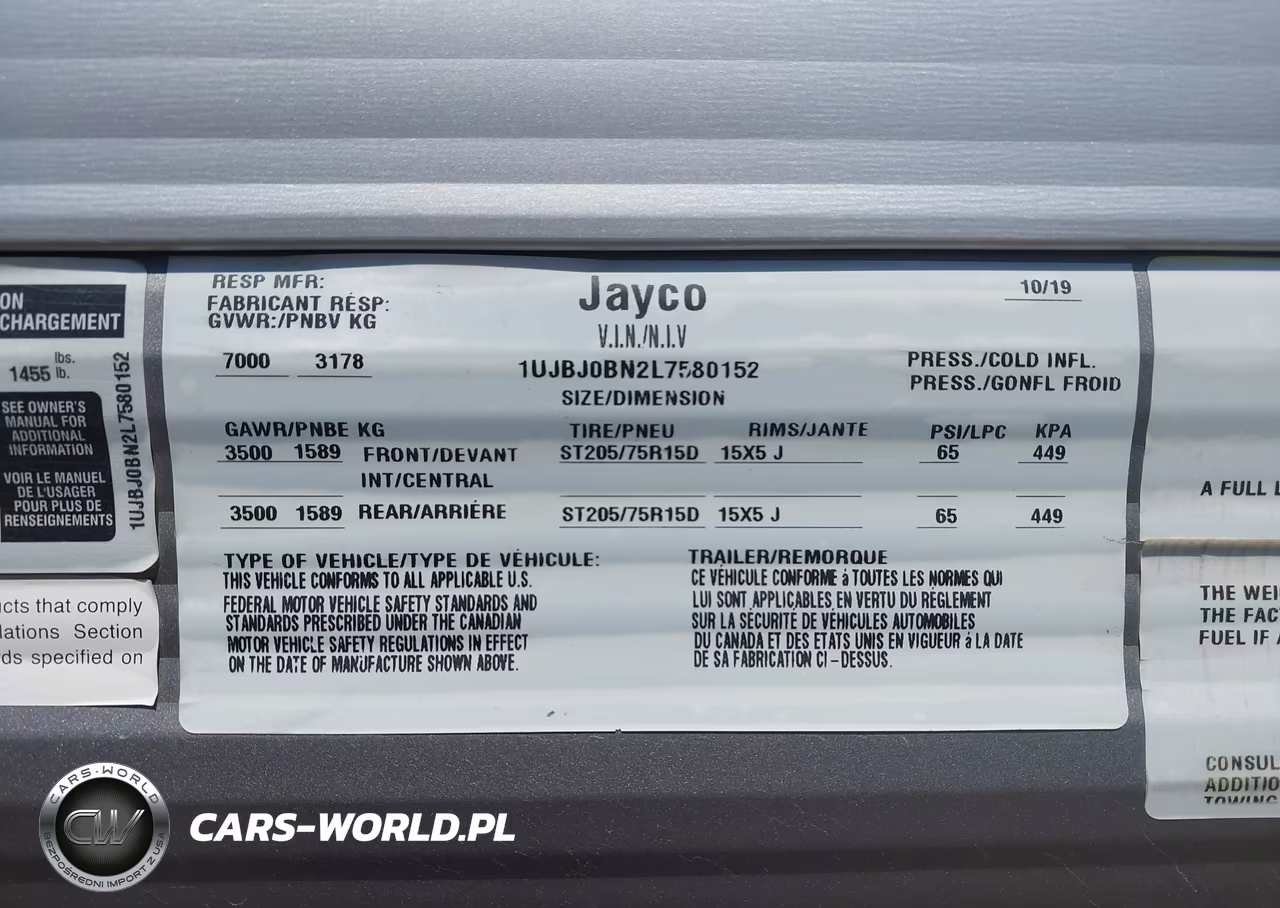2020 Jayco Other VIN:1UJBJ0BN2L7580152 - 9