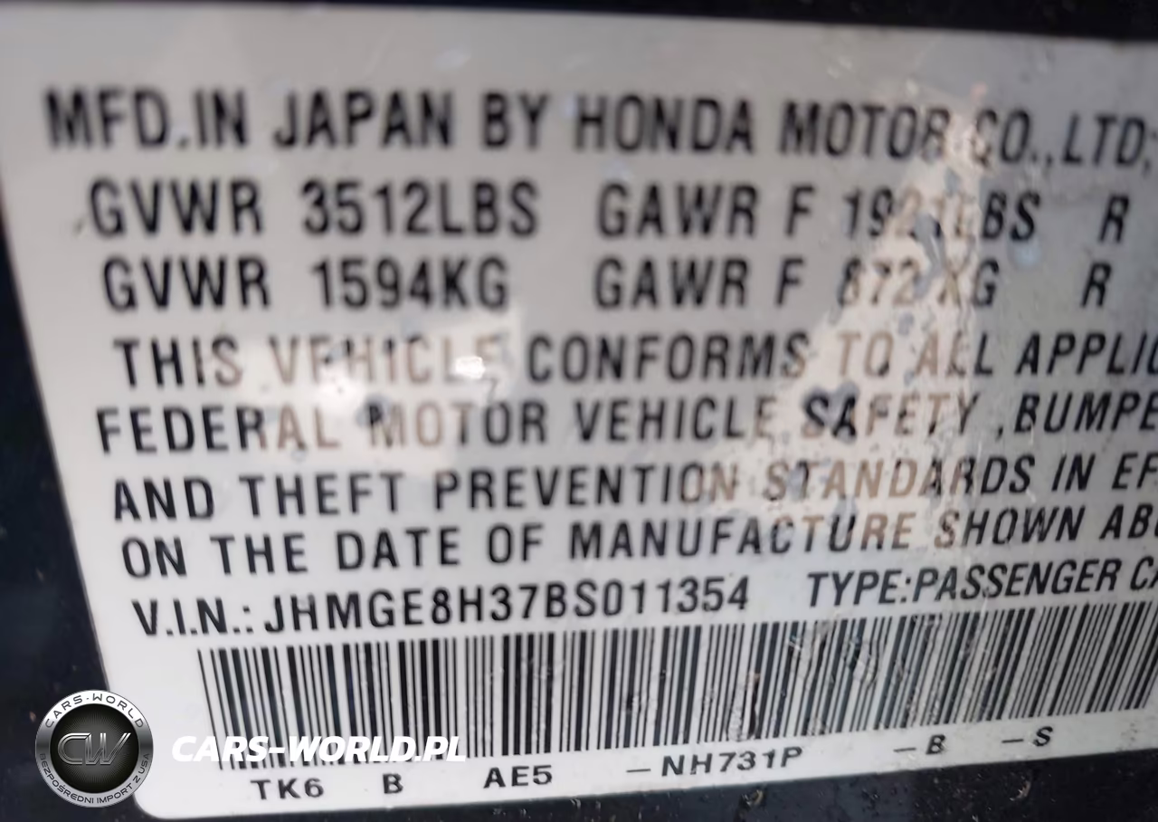 2011 Honda Fit VIN:JHMGE8H37BS011354 - 9