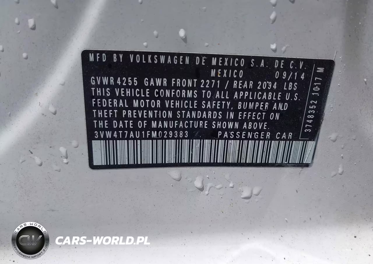 2015 Volkswagen Golf Gti 2.0T Autobahn 4-Door VIN:3VW4T7AU1FM029383 - 9
