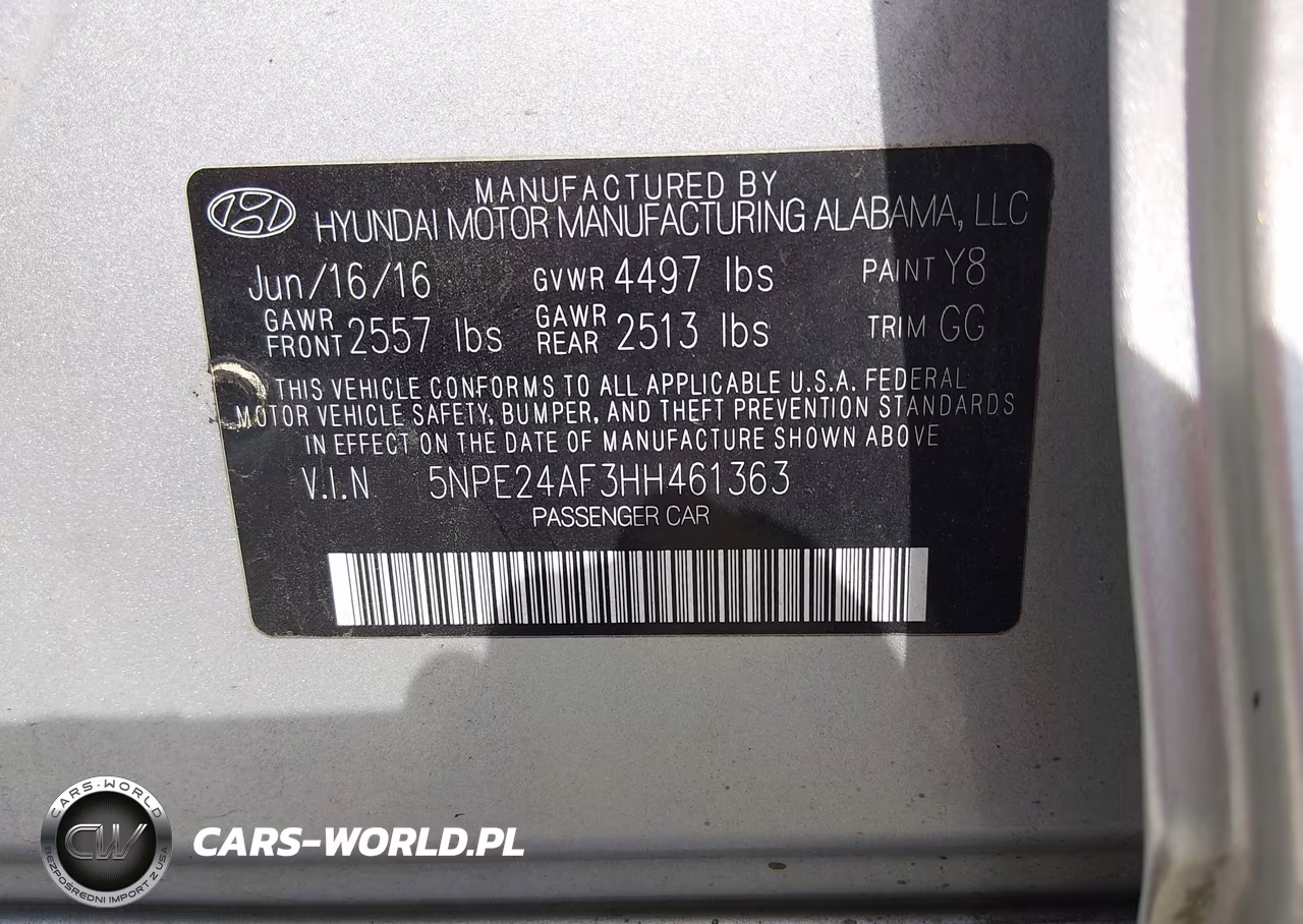 2017 Hyundai Sonata VIN:5NPE24AF3HH461363 - 9