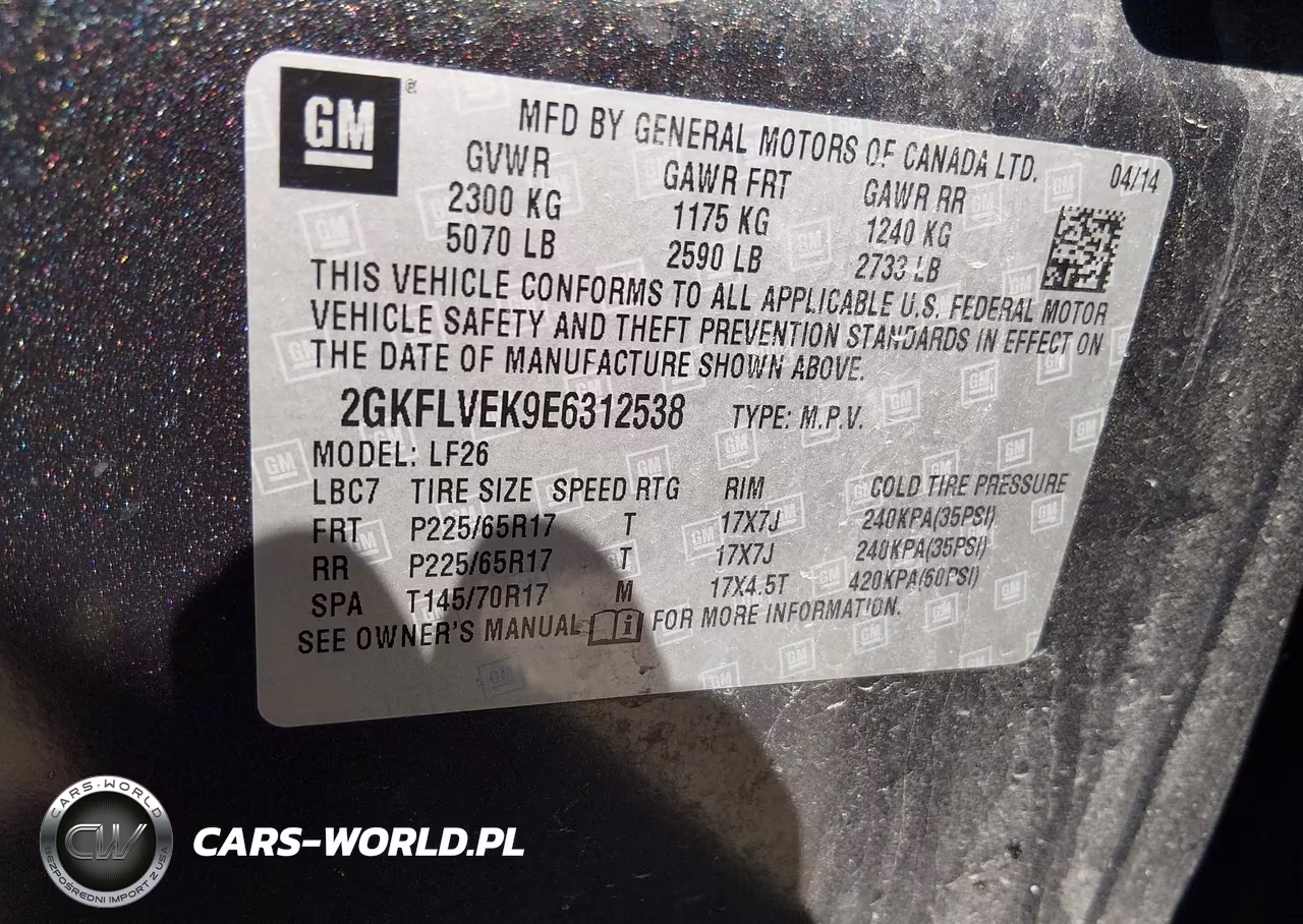 2014 GMC Terrain Sle-1 VIN:2GKFLVEK9E6312538 - 9