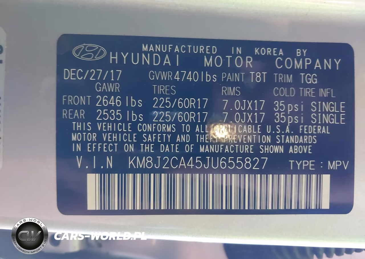 2018 Hyundai Tucson Se VIN:KM8J2CA45JU655827 - 9