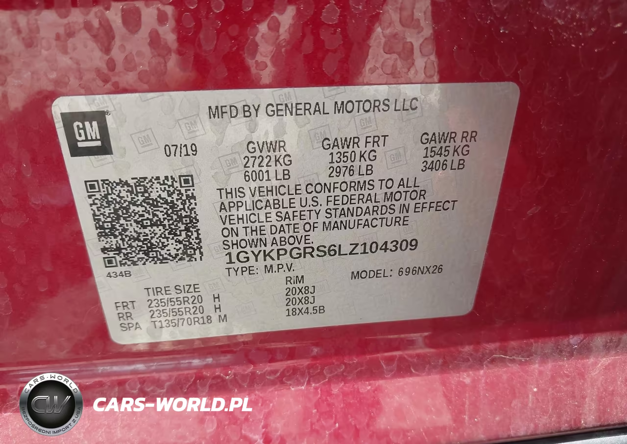 2020 Cadillac Xt6 Awd Sport VIN:1GYKPGRS6LZ104309 - 9