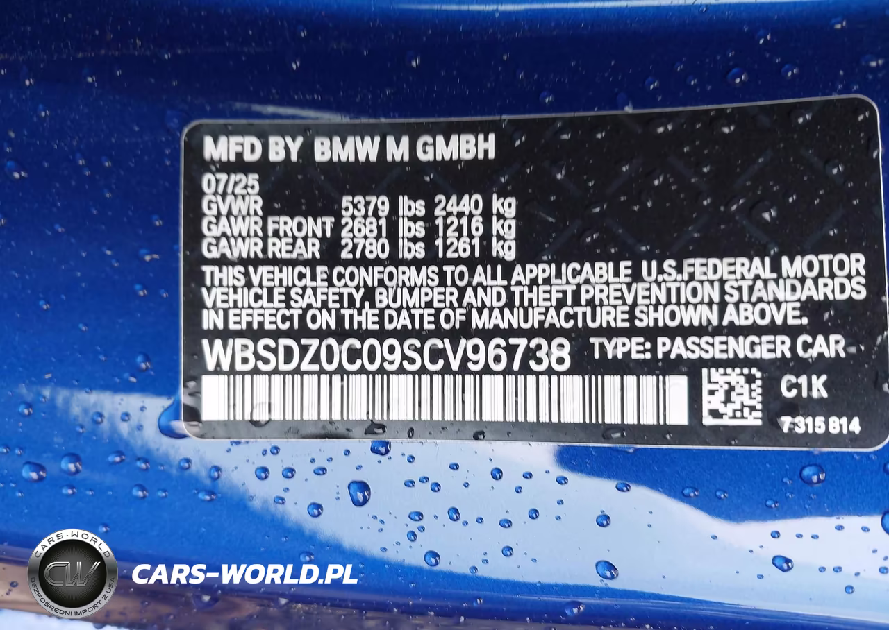 2025 BMW M8 Competition VIN:WBSDZ0C09SCV96738 - 9