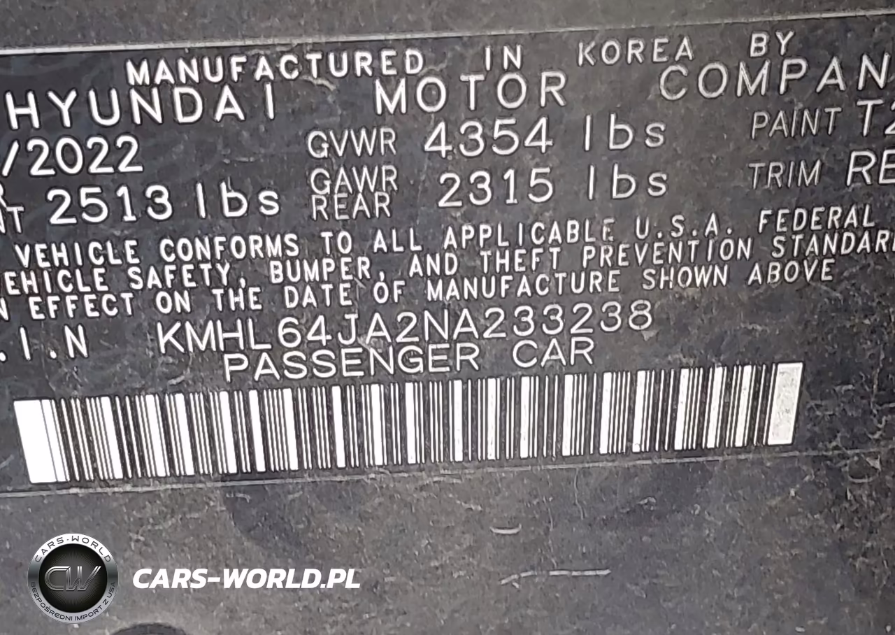 2022 Hyundai Sonata Sel VIN:KMHL64JA2NA233238 - 9