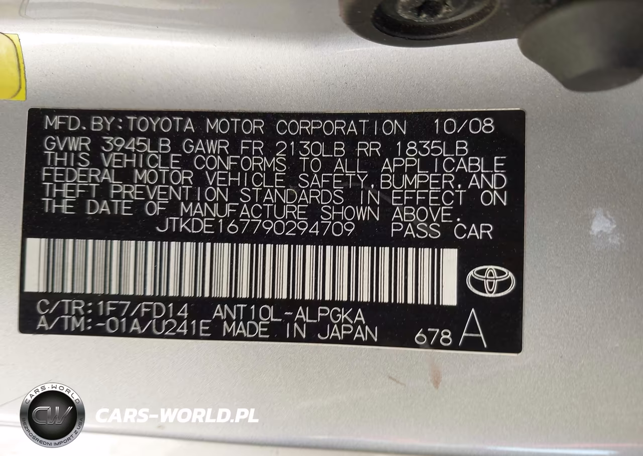 2009 Scion Tc VIN:JTKDE167790294709 - 9