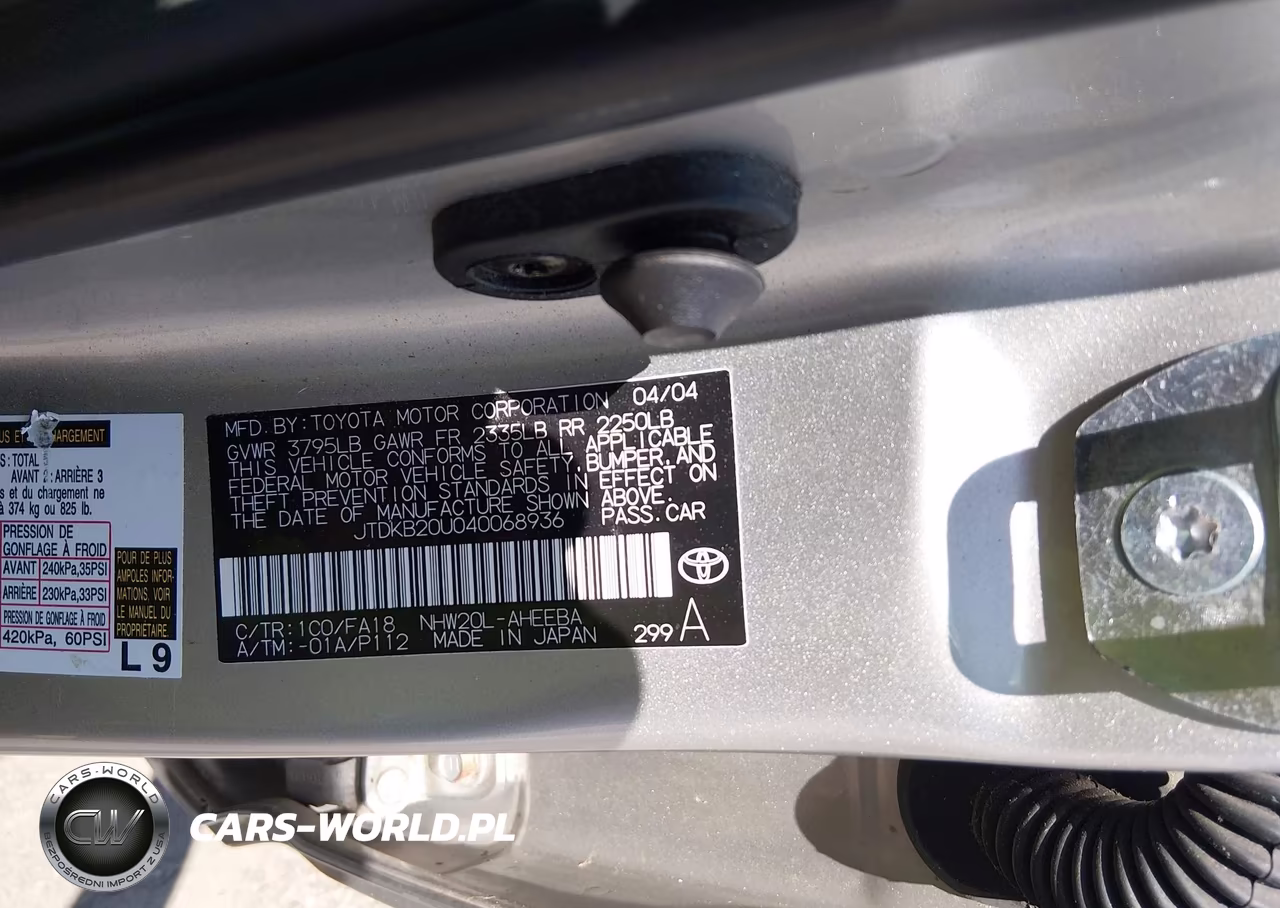 2004 Toyota Prius VIN:JTDKB20U040068936 - 9