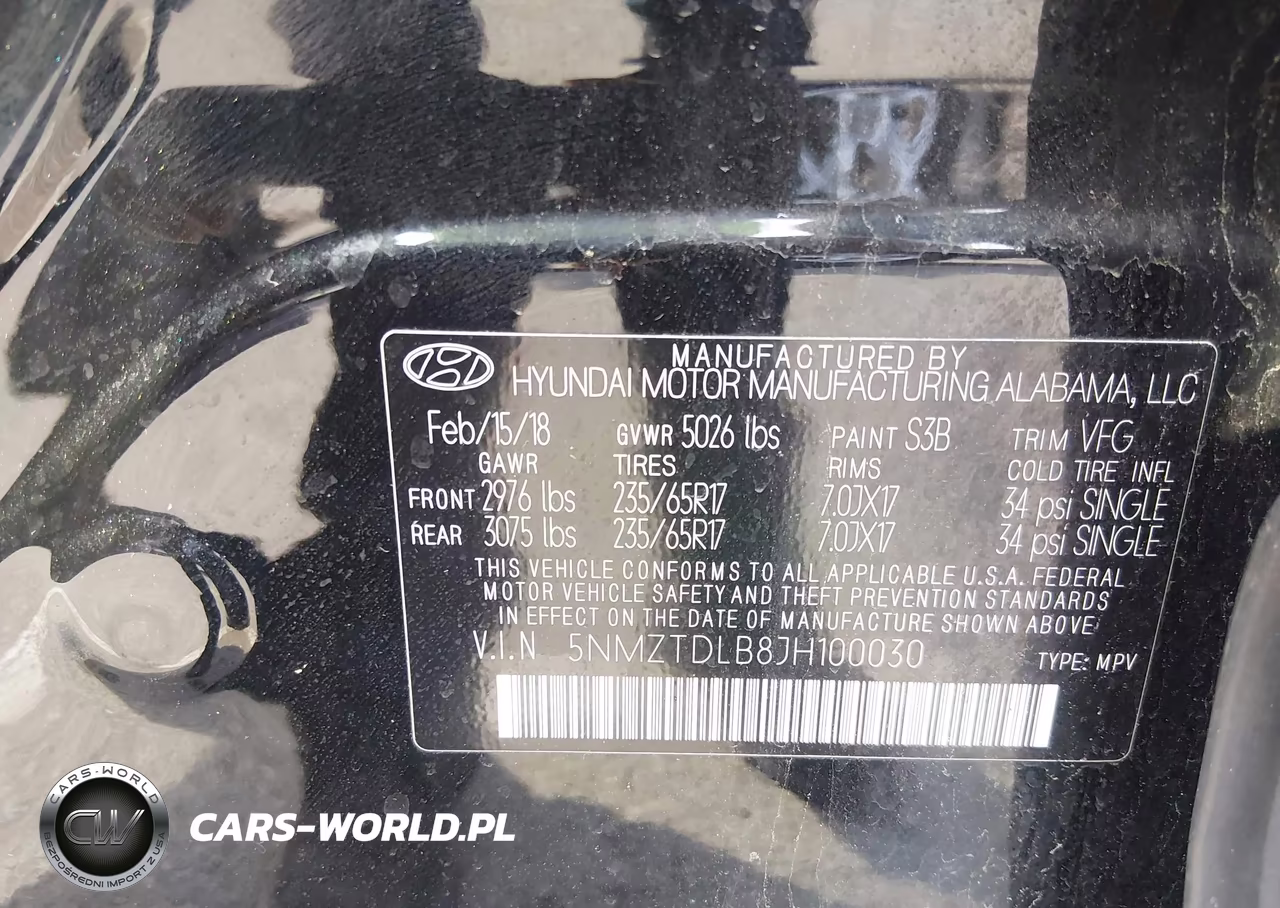 2018 Hyundai Santa Fe Sport 2.4L VIN:5NMZTDLB8JH100030 - 9