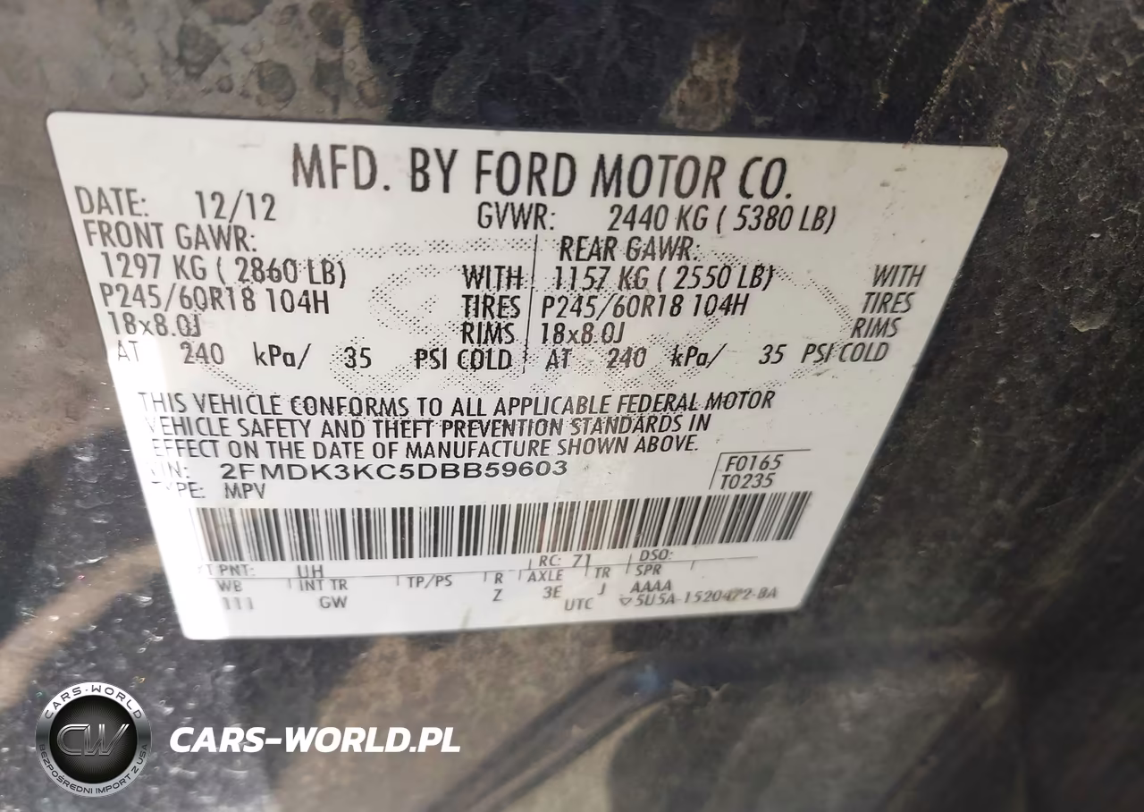 2013 Ford Edge Limited VIN:2FMDK3KC5DBB59603 - 9