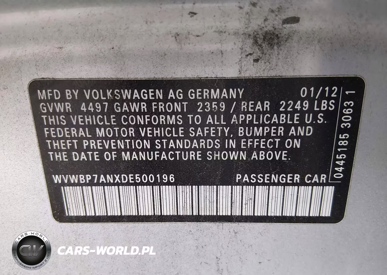 2013 Volkswagen Cc 2.0T Sport Plus VIN:WVWBP7ANXDE500196 - 9