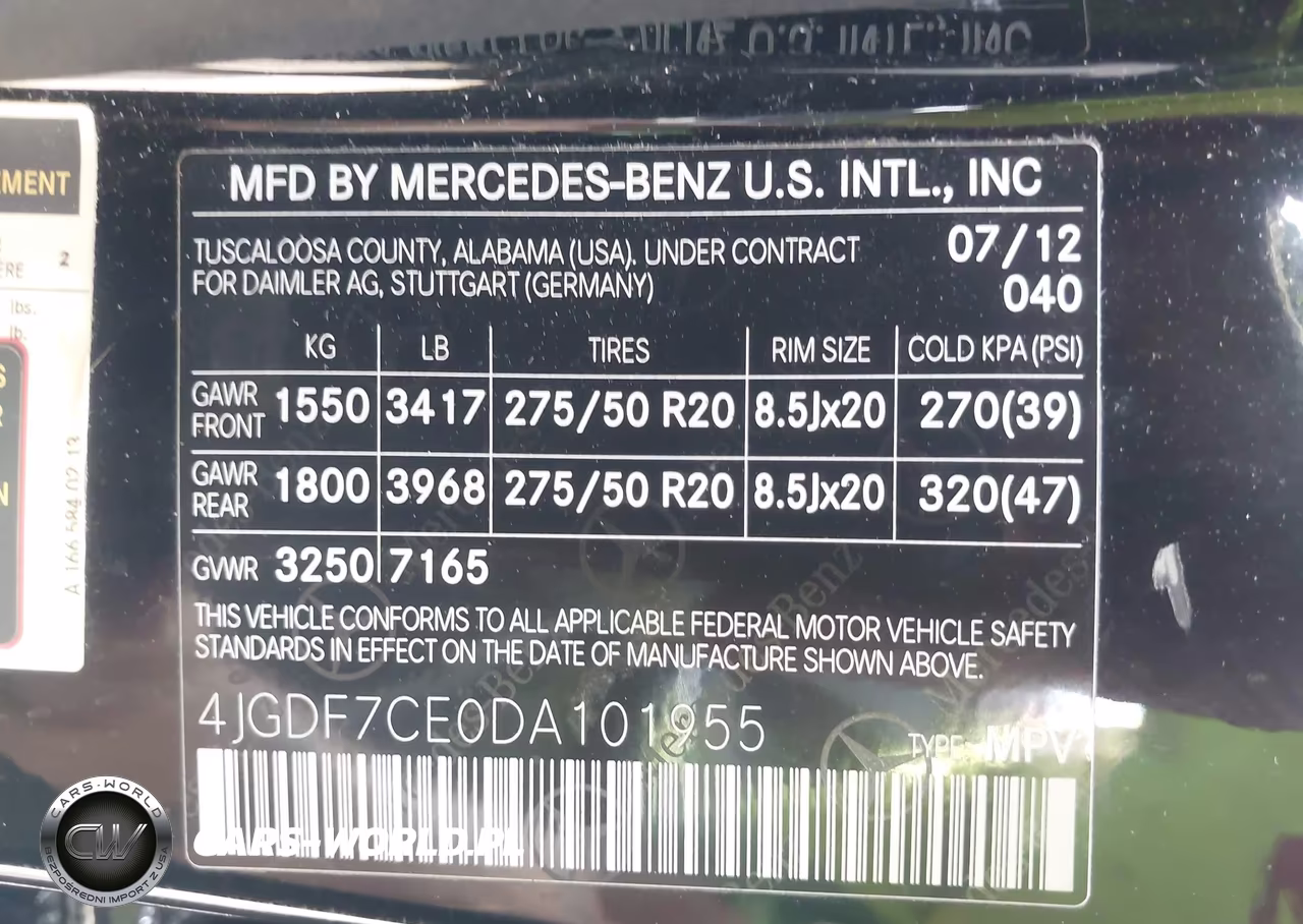 2013 Mercedes-Benz Gl 450 4Matic VIN:4JGDF7CE0DA101955 - 9