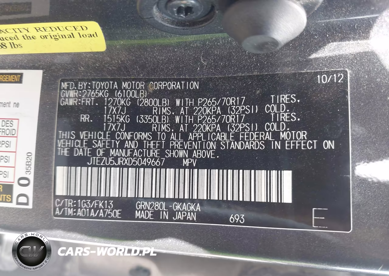 2013 Toyota 4Runner Sr5 VIN:JTEZU5JRXD5049667 - 9