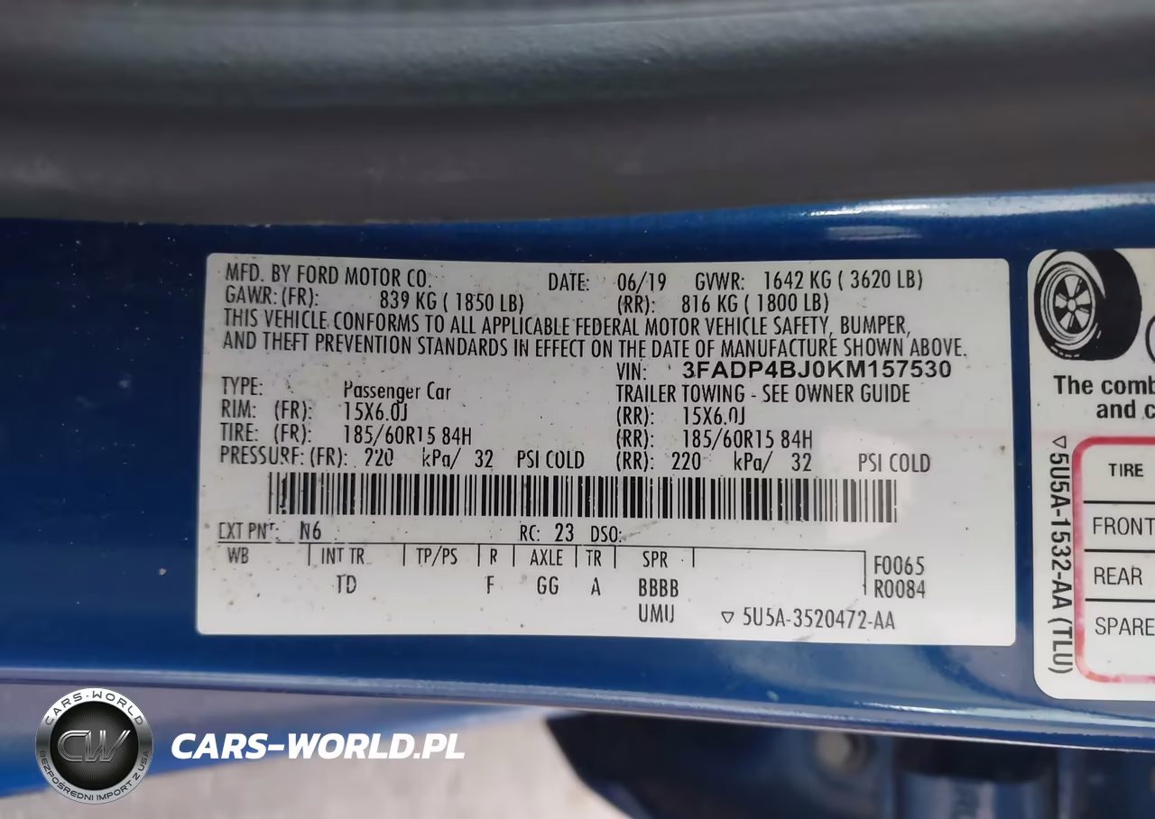 2019 Ford Fiesta Se VIN:3FADP4BJ0KM157530 - 9