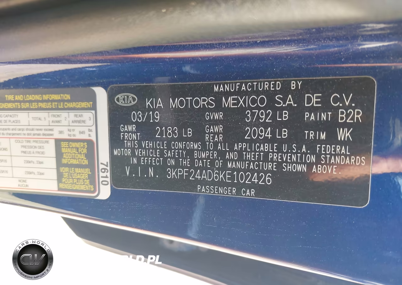 2019 Kia Forte Lxs VIN:3KPF24AD6KE102426 - 9