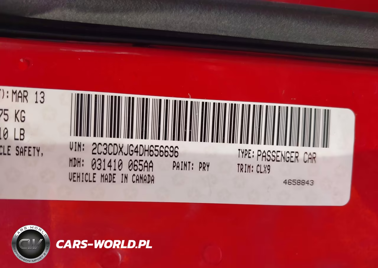 2013 Dodge Charger Sxt VIN:2C3CDXJG4DH656696 - 9