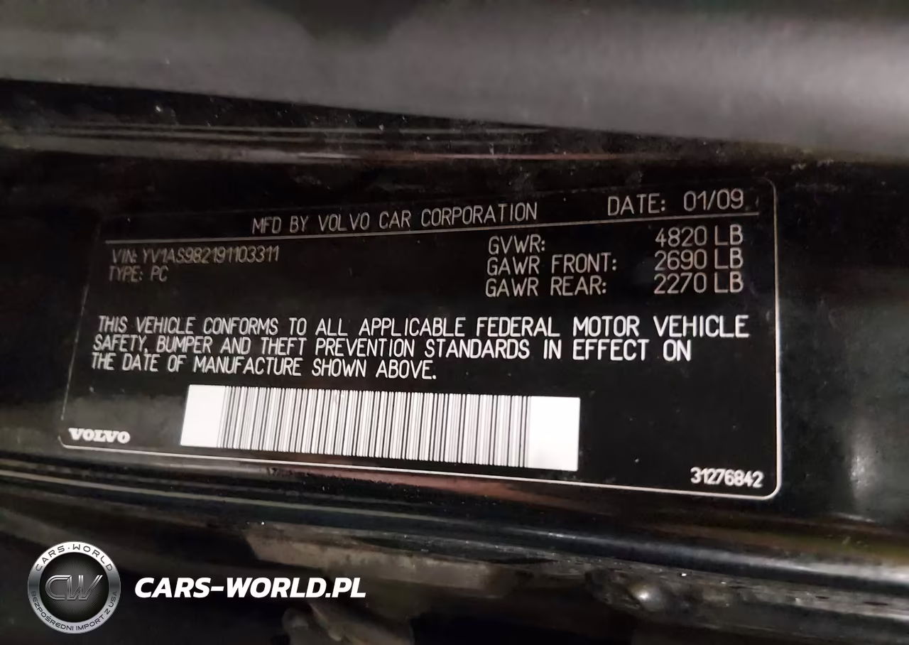 2009 Volvo S80 3.2 VIN:YV1AS982191103311 - 9