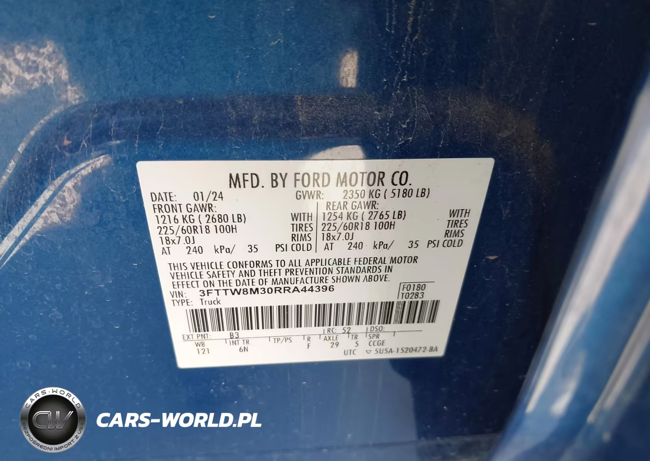 2024 Ford Maverick Lariat VIN:3FTTW8M30RRA44396 - 9