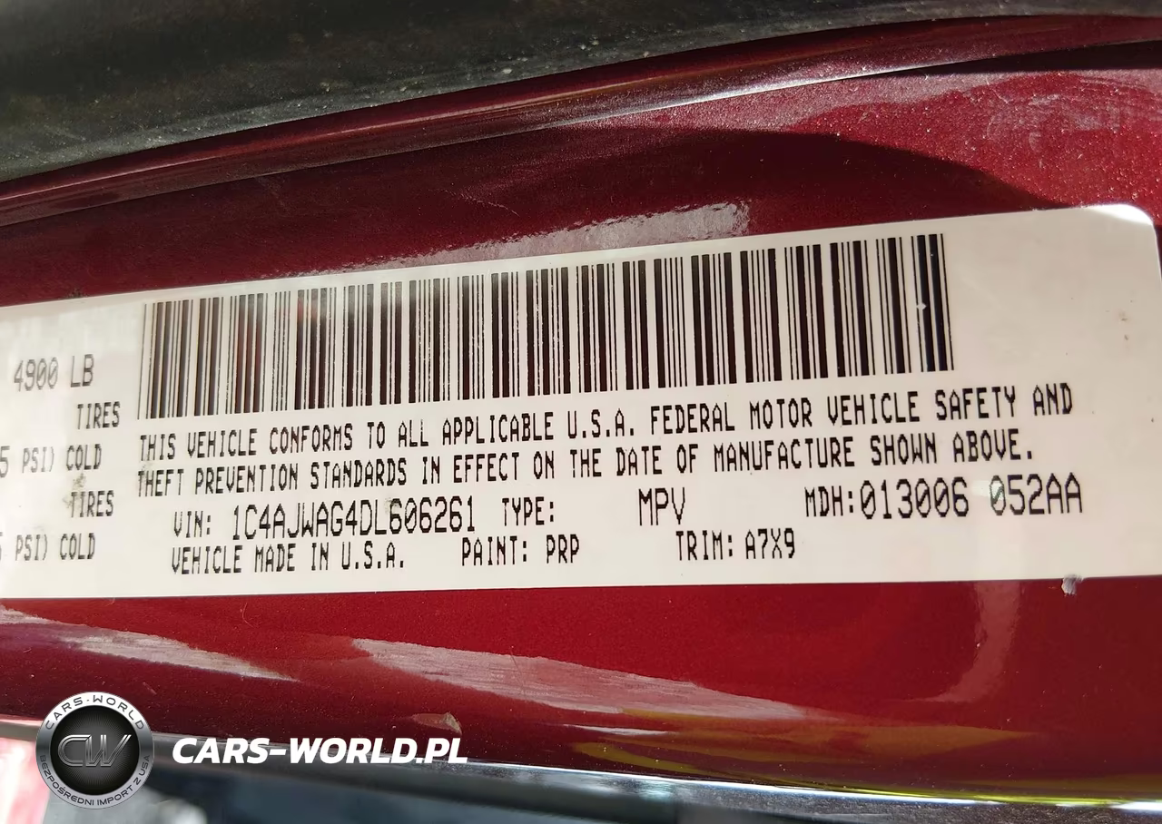 2013 Jeep Wrangler Sport VIN:1C4AJWAG4DL606261 - 9
