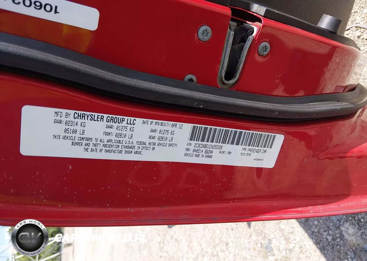 2012 Dodge Charger Se VIN:2C3CDXBG1CH255328 - 9