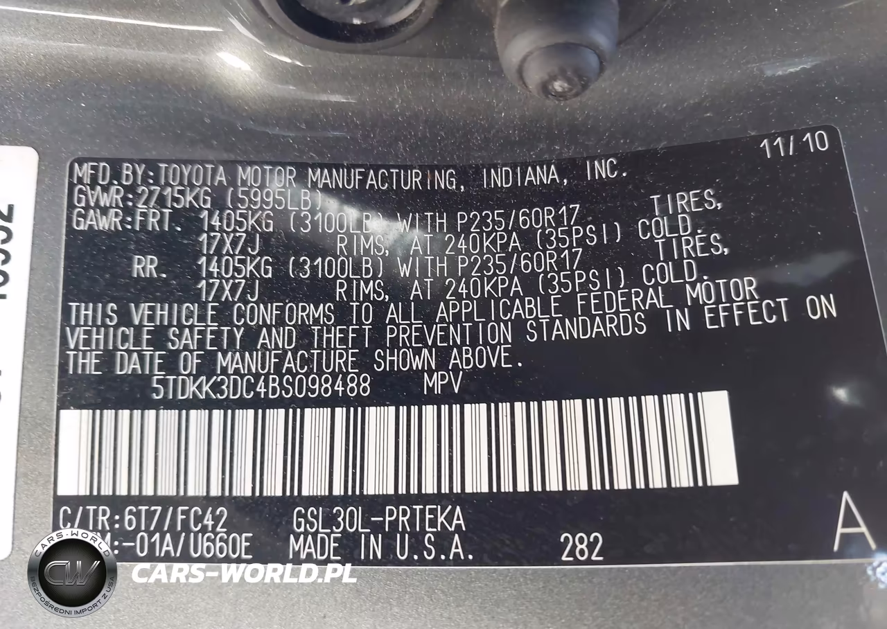 2011 Toyota Sienna Le V6 VIN:5TDKK3DC4BS098488 - 9
