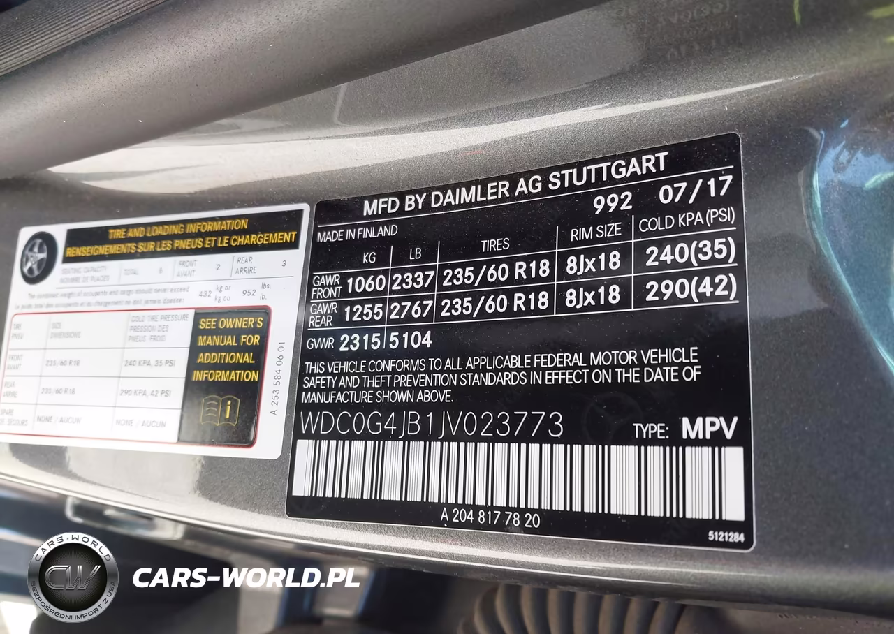 2018 Mercedes-Benz Glc 300 VIN:WDC0G4JB1JV023773 - 9