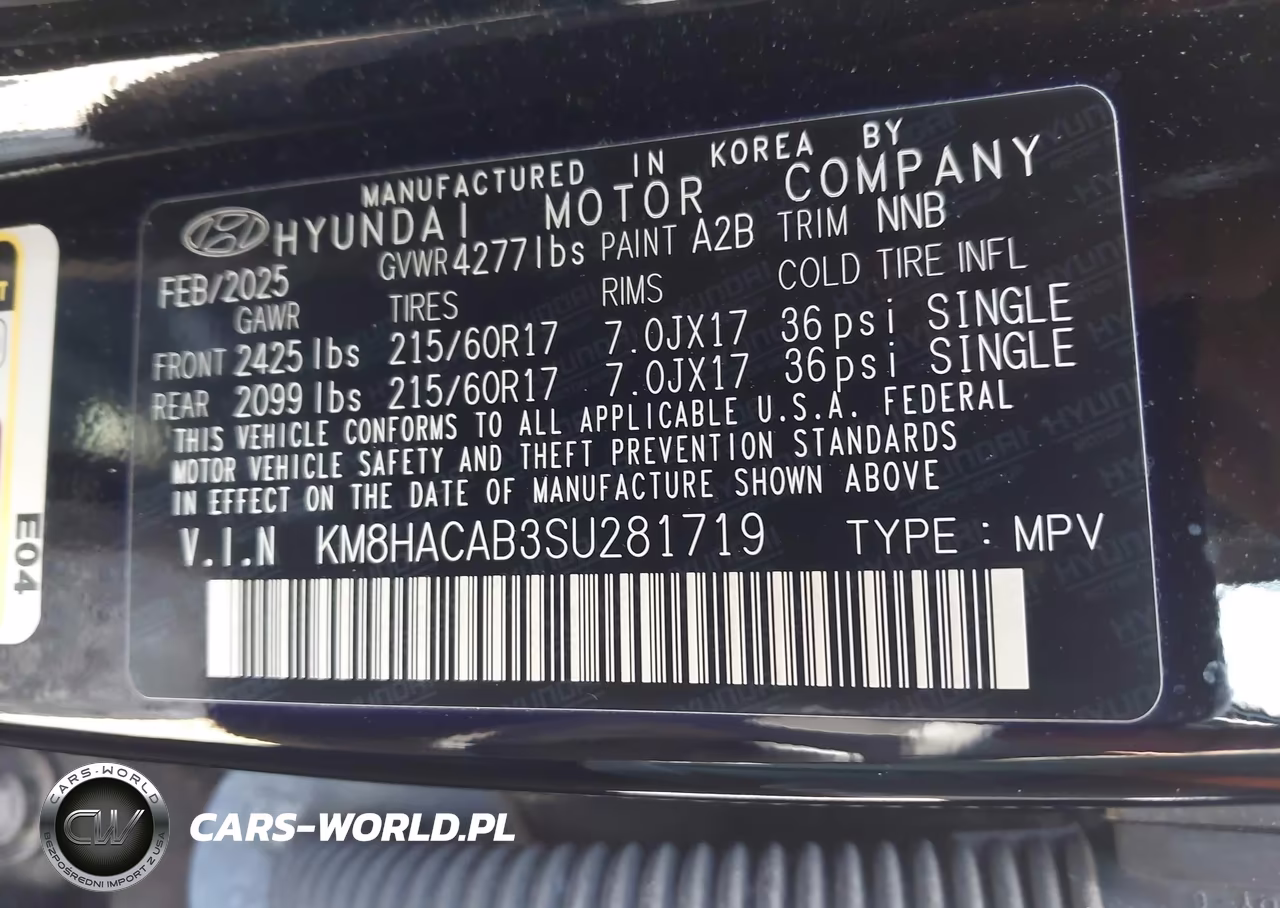 2025 Hyundai Kona Se VIN:KM8HACAB3SU281719 - 9