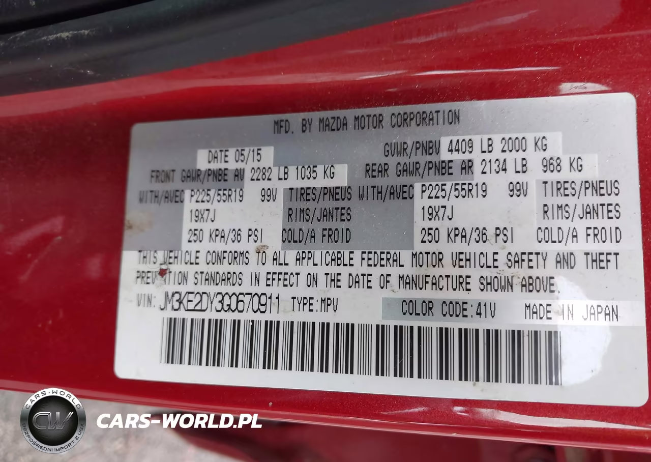 2016 Mazda Cx-5 Grand Touring VIN:JM3KE2DY3G0670911 - 9
