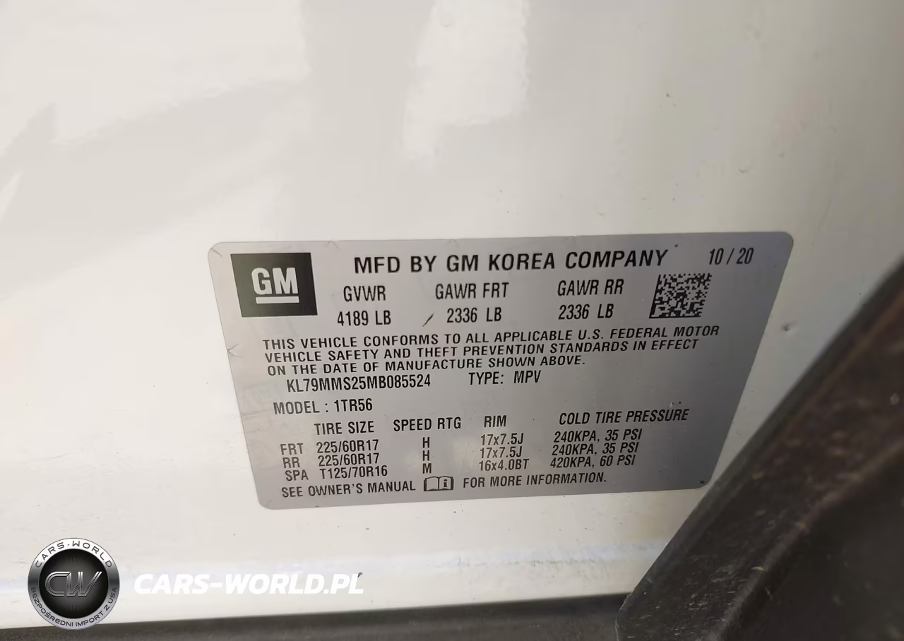 2021 Chevrolet Trailblazer Fwd Ls VIN:KL79MMS25MB085524 - 9