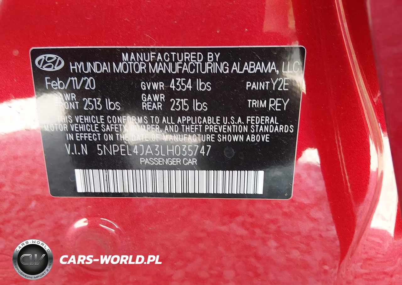 2020 Hyundai Sonata Sel VIN:5NPEL4JA3LH035747 - 9