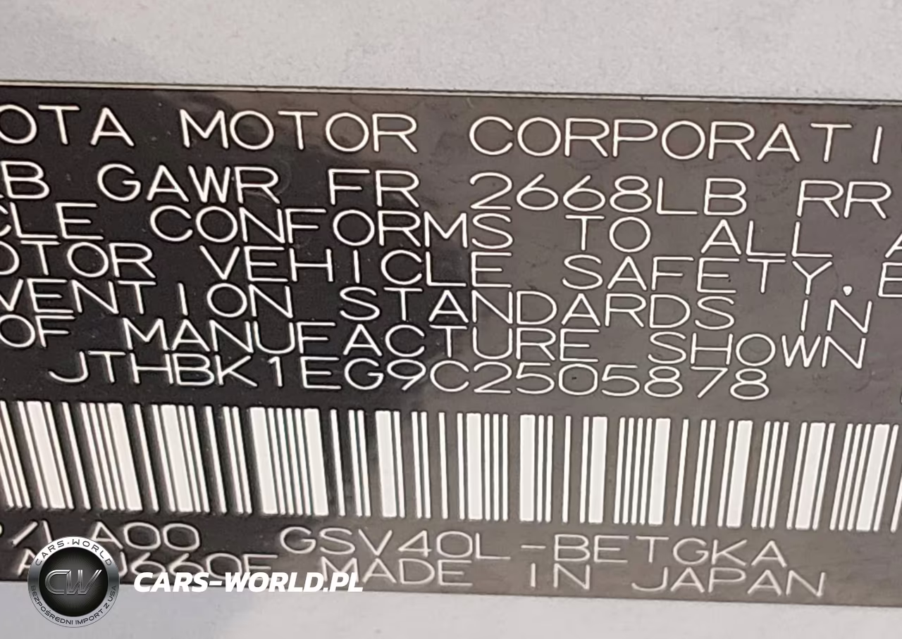 2012 Lexus Es 350 VIN:JTHBK1EG9C2505878 - 9