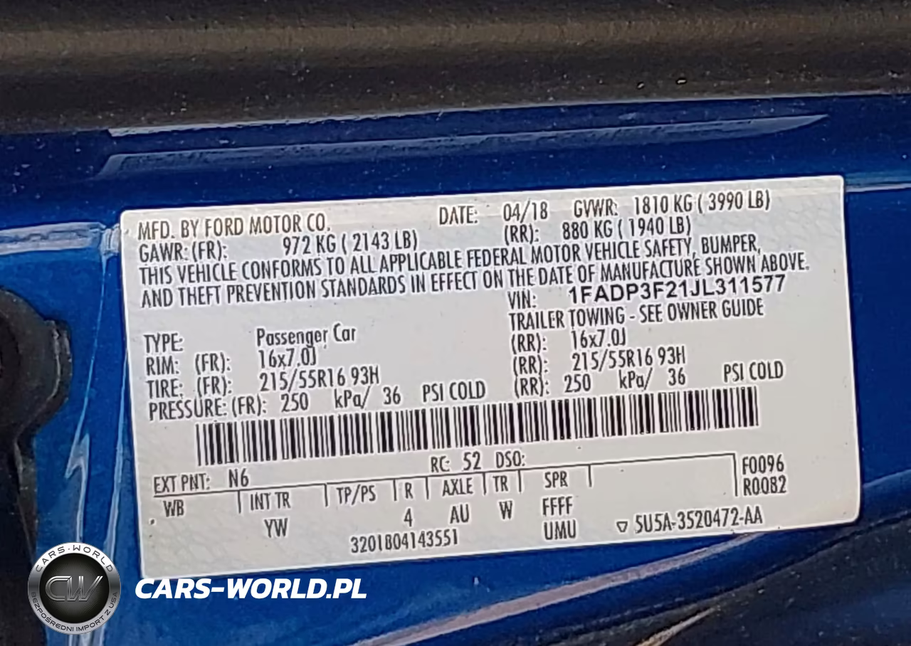 2018 Ford Focus Se VIN:1FADP3F21JL311577 - 9