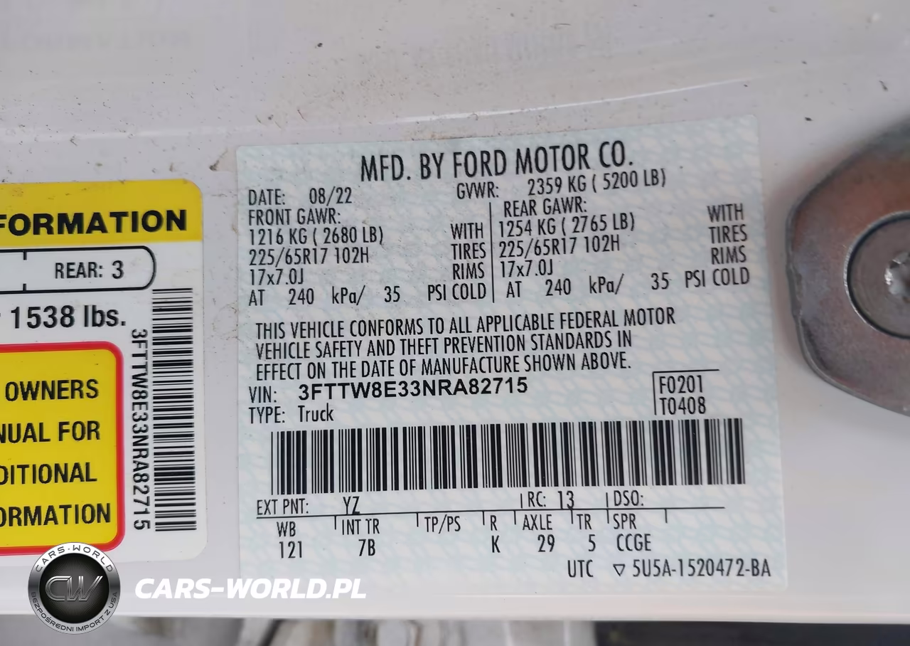 2022 Ford Maverick Xlt VIN:3FTTW8E33NRA82715 - 9