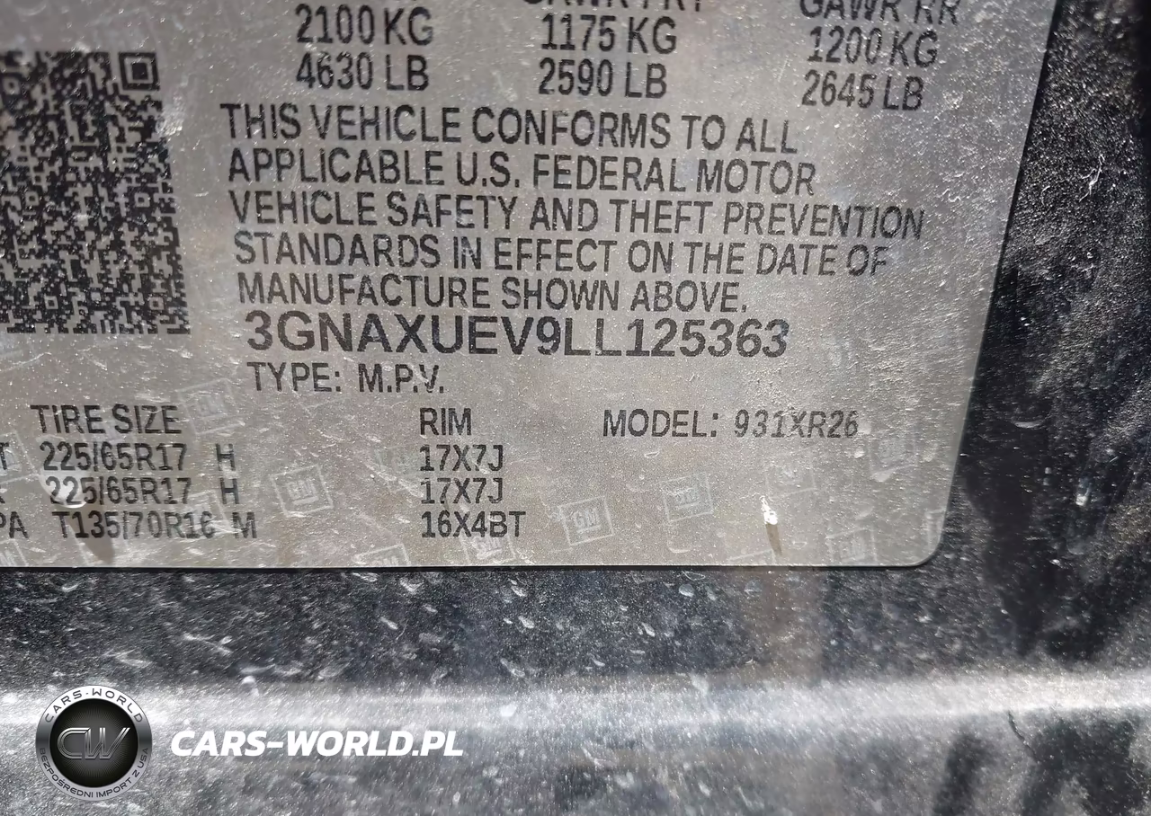 2020 Chevrolet Equinox Awd Lt 1.5L Turbo VIN:3GNAXUEV9LL125363 - 9