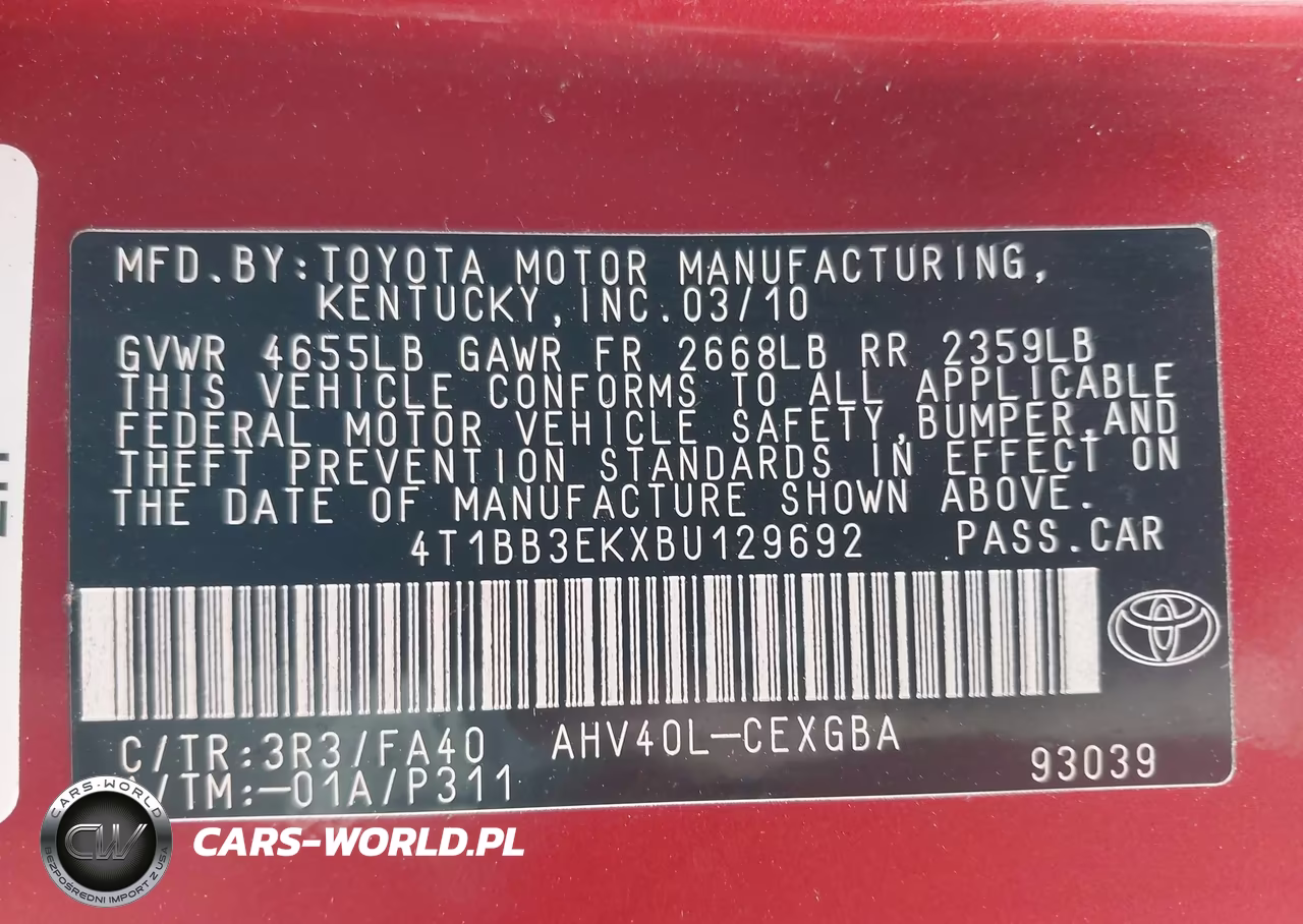 2011 Toyota Camry Hybrid VIN:4T1BB3EKXBU129692 - 9